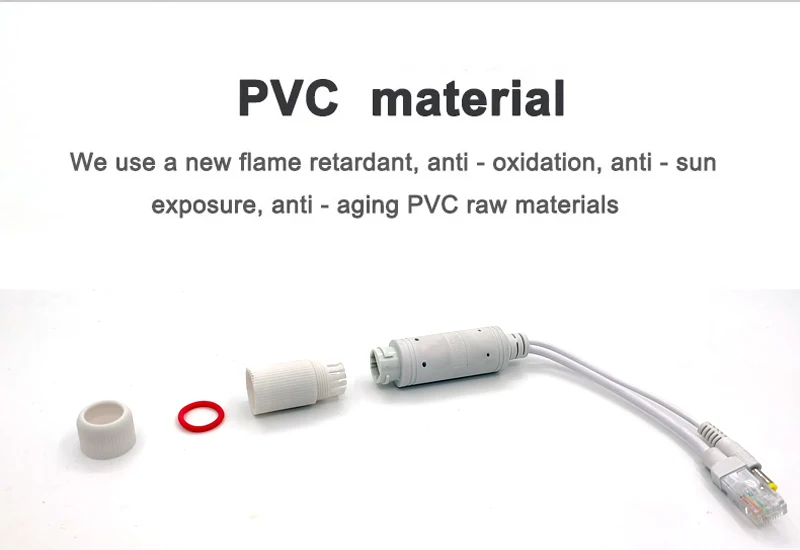 48V To 12V POE Spliter Rj45 Waterprrof Video And Power Adapter Cable Supply Module Injector Extender for IP Camera Splitter Net
