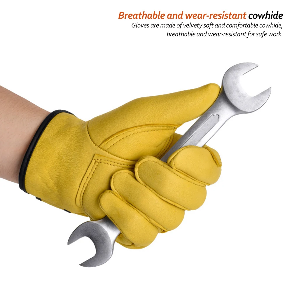 Leather Work High Temperature Heat Insulation Gloves Safety Protection Worker Work Welding Garden Driver Gloves