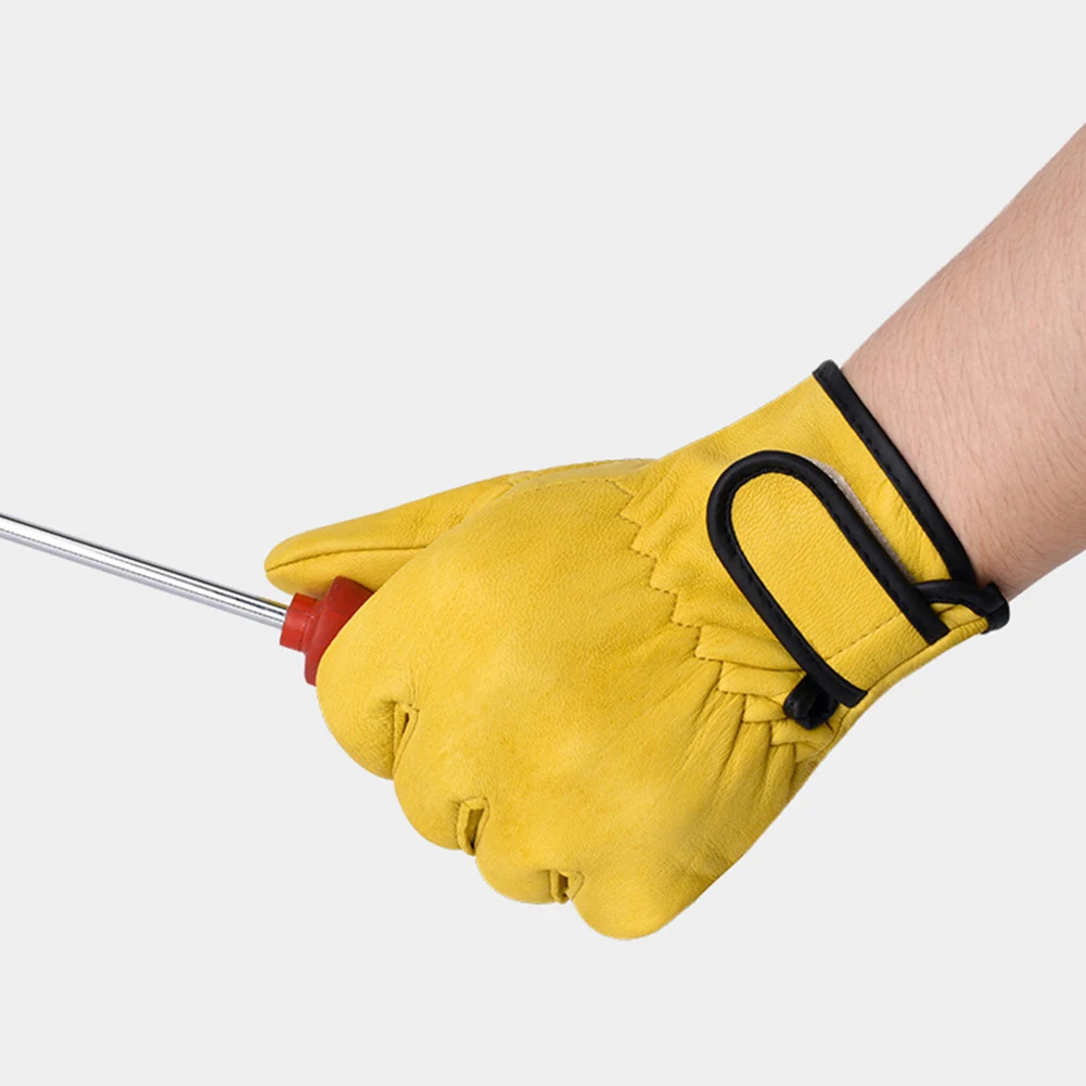 Leather Leather Work High Temperature Heat Insulation Gloves Safety Protection Worker Work Welding Garden Driver Gloves