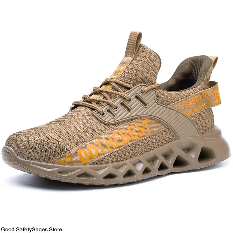 Safety Shoes Men For Work Sneakers Women Men Steel Toe Work Shoes Security Protective Shoes Lightweight Anti-Smash Anti-Puncture