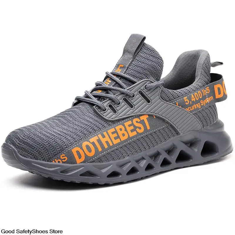 Safety Shoes Men For Work Sneakers Women Men Steel Toe Work Shoes Security Protective Shoes Lightweight Anti-Smash Anti-Puncture