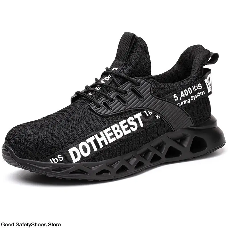 Safety Shoes Men For Work Sneakers Women Men Steel Toe Work Shoes Security Protective Shoes Lightweight Anti-Smash Anti-Puncture