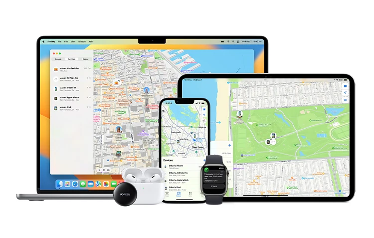 UGREEN Finder Security SmartTrack Link Smart Tag With Apple Find My Key Bluetooth GPS Tracker For Earbud Luggage MFi Finder IOS