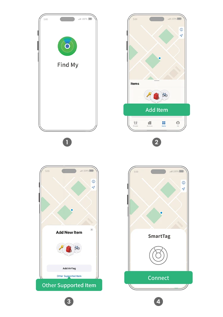 UGREEN Finder Security SmartTrack Link Smart Tag With Apple Find My Key Bluetooth GPS Tracker For Earbud Luggage MFi Finder IOS