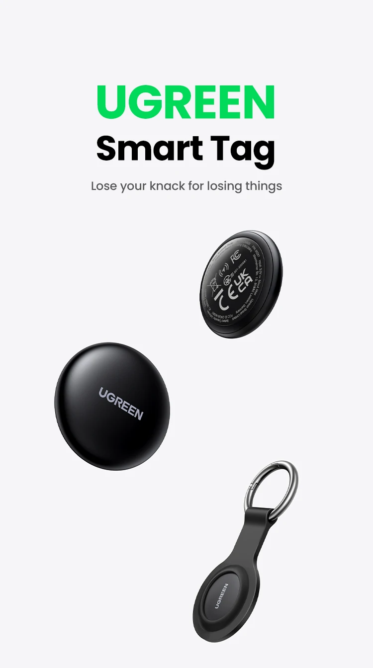 UGREEN Finder Security SmartTrack Link Smart Tag With Apple Find My Key Bluetooth GPS Tracker For Earbud Luggage MFi Finder IOS