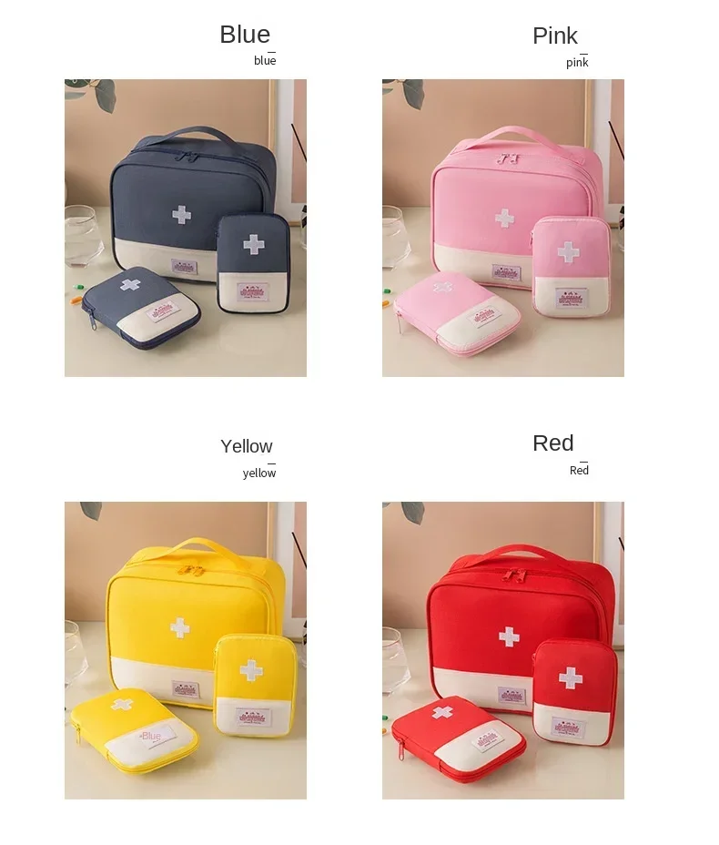 Portable First Aid Kit Bags Medicine Medical Large Storage Bag Pouch Camping Emergency Home Outdoor Travel Handle Bag Organizer