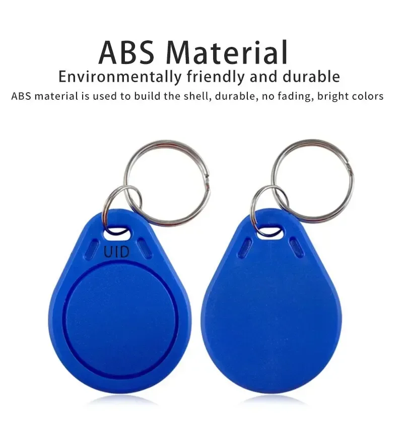 UID 5/10/20PCS 13.56Mhz RFID Replaceable write smart token Multi-colour Copy Keychain Write Copy Clone Clasp tag for Mif 1k S50