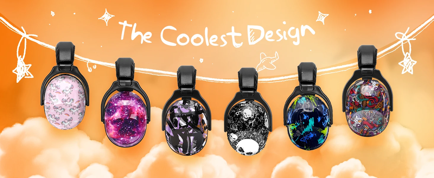 ZOHAN-Kids Hearing Protection Earmuffs, Child Noise Canceling Earmuffs for Watching Concerts, Air Shows