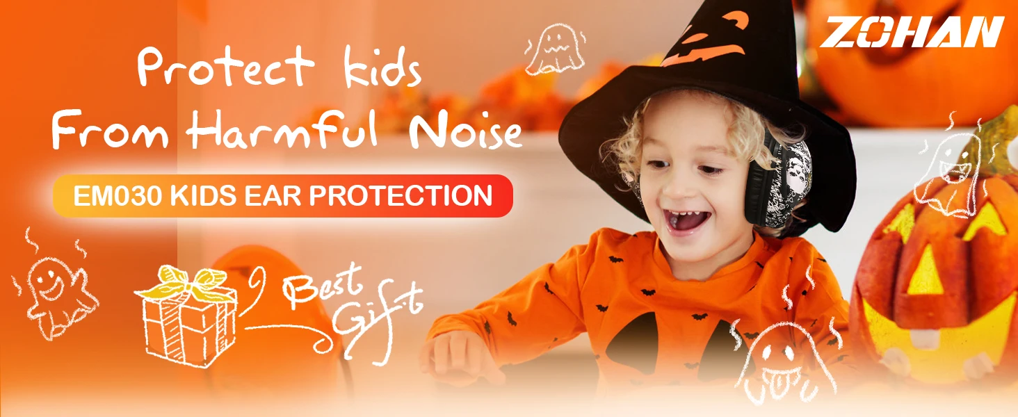 ZOHAN-Kids Hearing Protection Earmuffs, Child Noise Canceling Earmuffs for Watching Concerts, Air Shows