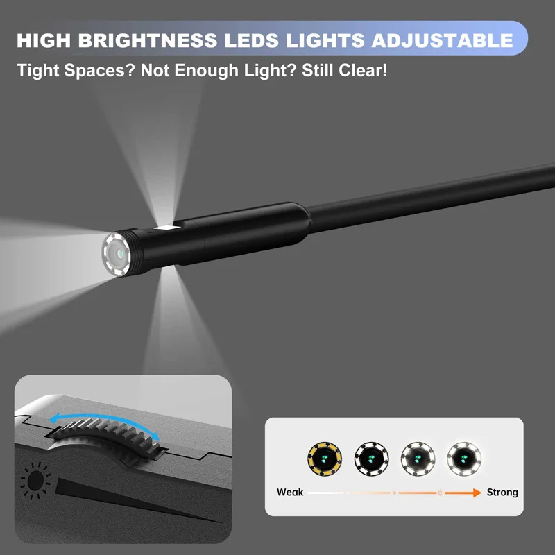 Triple Lens WIFI Endoscope HD1080P Single Dual Lens Wireless Pipe Inspection Borescope Camera Car Check Waterproof LEDs 2600mAh