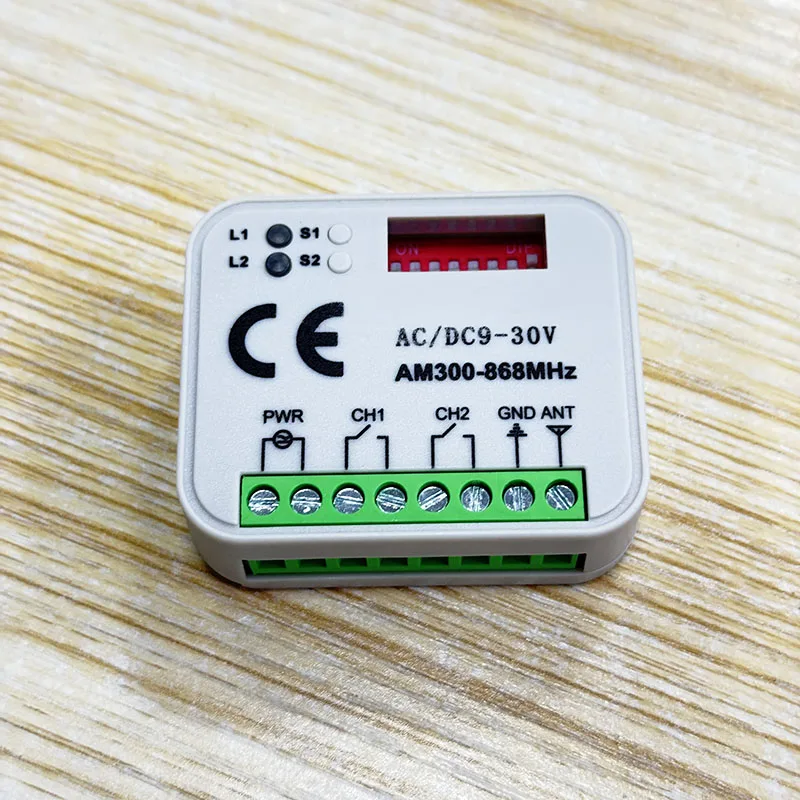 Universal Garage Door Gate Remote Control Receiver 300 a 868 MHz Receiver AC/DC9-30V Gate Controller Opener Transmitter
