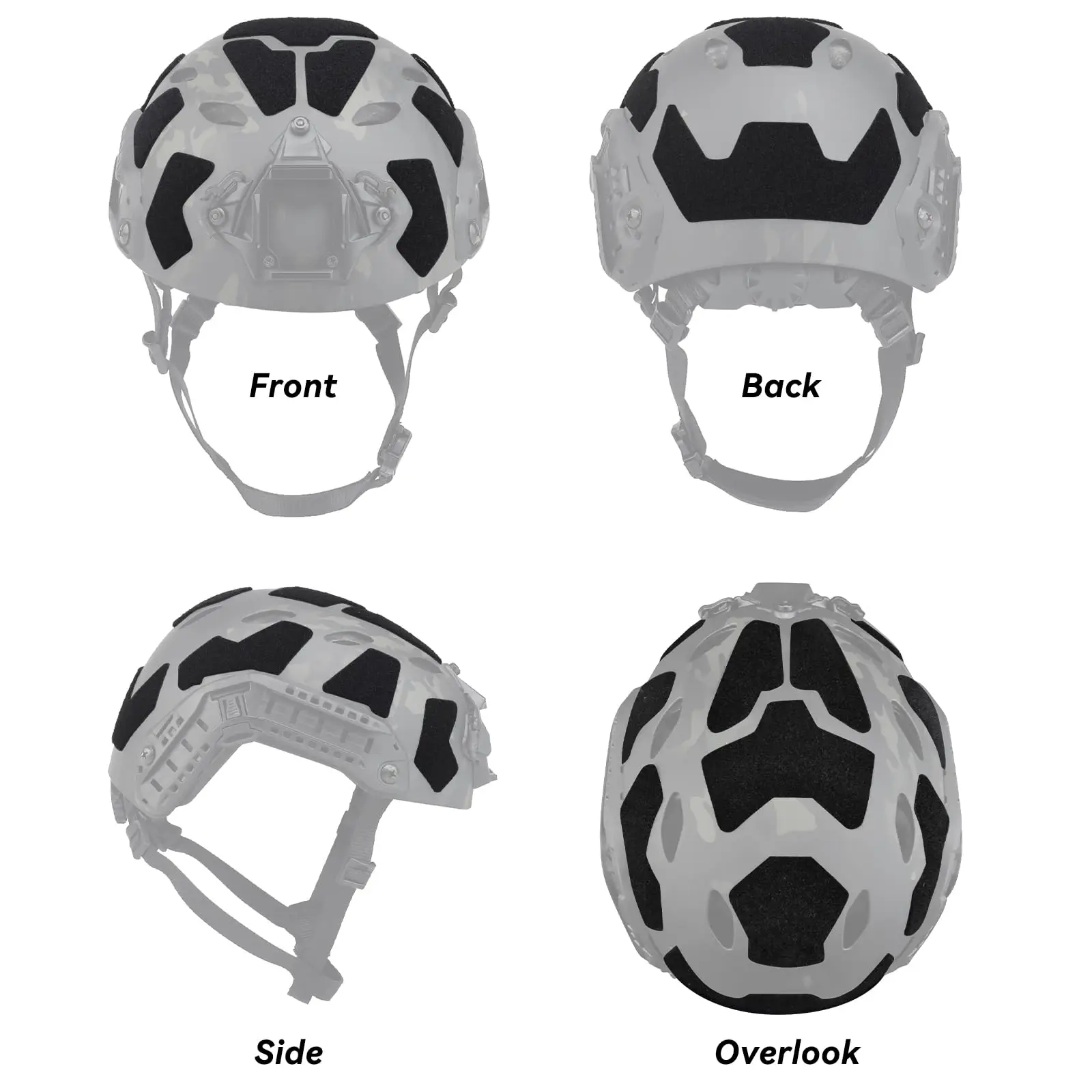 1 Set Helmet Padding Kit Self Adhesive Super High Cut Helmet Velcros Universal Tape Helmet Padding Stickers for Football Helmet