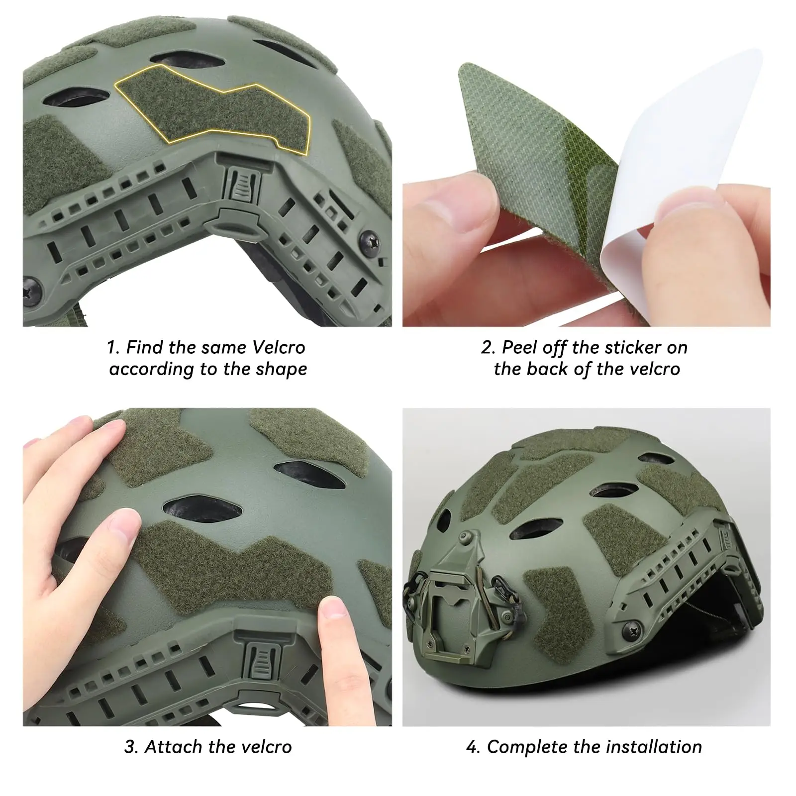 1 Set Helmet Padding Kit Self Adhesive Super High Cut Helmet Velcros Universal Tape Helmet Padding Stickers for Football Helmet