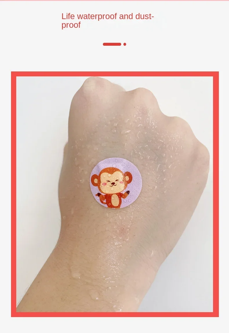 120pcs Cute Cartoon Medical Patch Waterproof Wound Adhesive Bandages Dustproof Breathable First Band Aid Adhesive for Kids