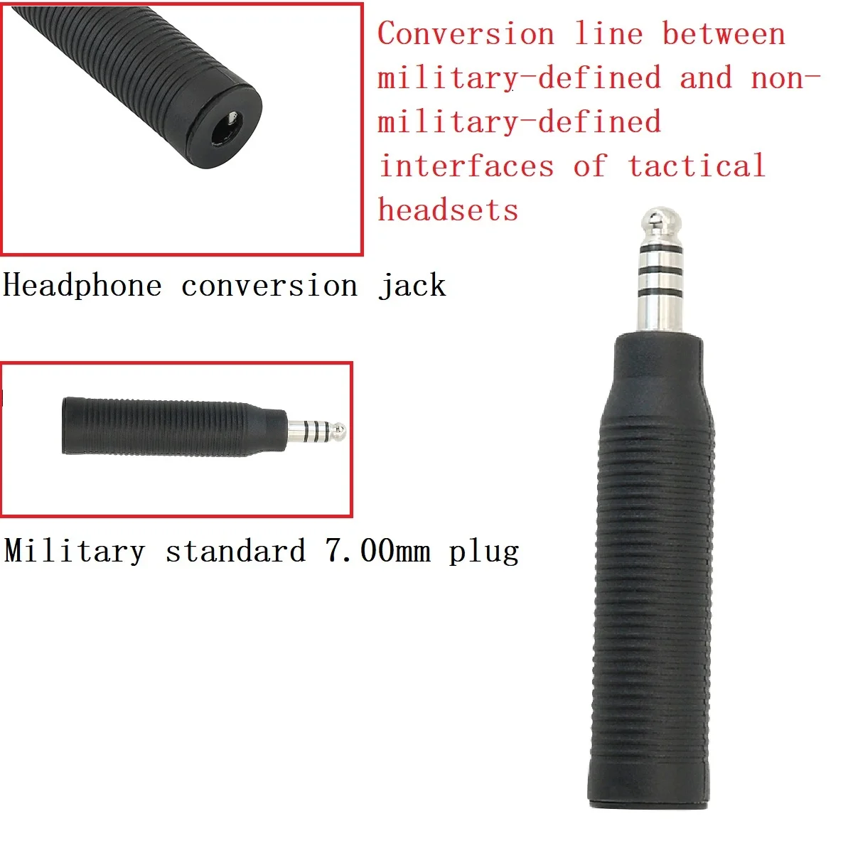 TS TAC-SKY Tactical Headset Adapter U-174 NATO/Military To Civilian Wiring Adapter for PeltorComta / Msa Sordin / TCI Hi-threat