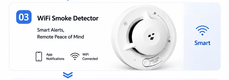 CCEsafety SA10 Smoke Detector 9V Replaceable Battery Fire Alarm Smoke Sensor Hush Button For Home Apartment Rental CE EN14604