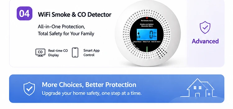 CCEsafety SA10 Smoke Detector 9V Replaceable Battery Fire Alarm Smoke Sensor Hush Button For Home Apartment Rental CE EN14604
