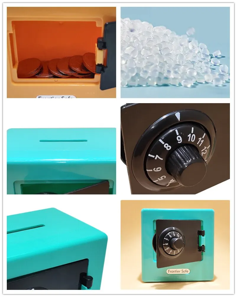 Mini Safe Piggy Deposit Bank Household Banknote Lock Password Money Box Cash Coins Saving Storage Code Case Child Christmas Gift