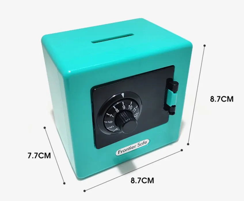 Mini Safe Piggy Deposit Bank Household Banknote Lock Password Money Box Cash Coins Saving Storage Code Case Child Christmas Gift