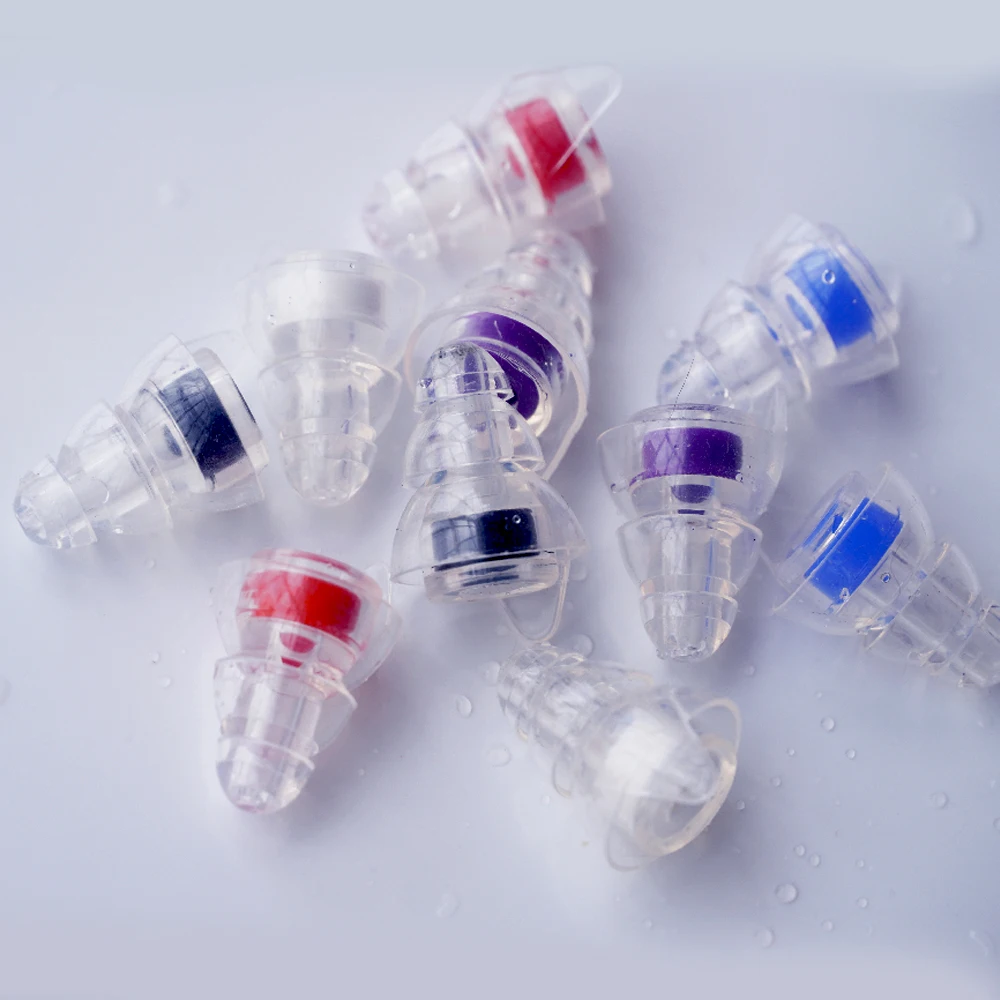 High Fidelity Silicone Earplugs - Reusable Noise Reduction Hearing Protection Ear-Plugs with Case for Concerts Musicians