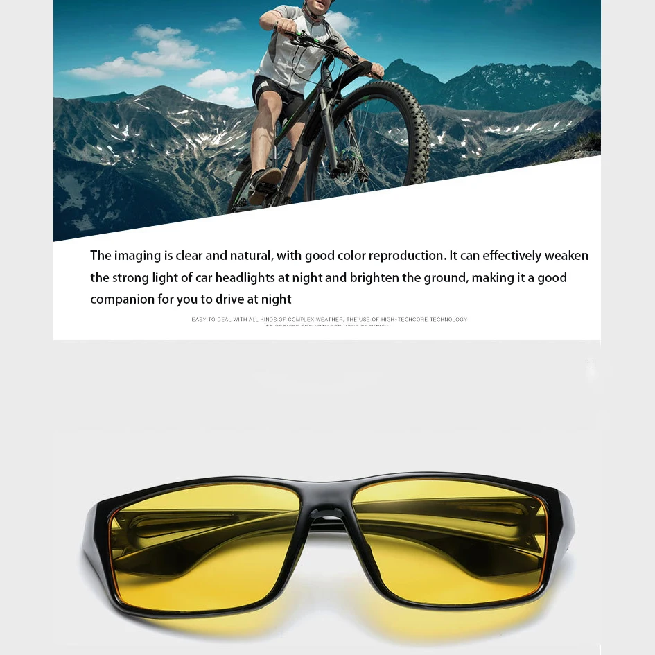 New Unisex Safety Driving Car Night Vision Sunglasses Goggles Night Driving Glasses Sun Glasses UV Protection Sunglasses