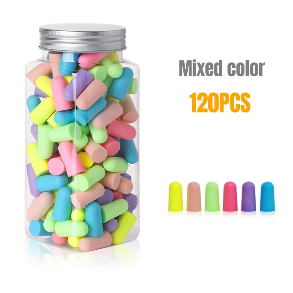 10-120pcs Comfortable Earplugs Antinoise Ear Plugs Sleep Noise Reduction Ear Protector for Sleep Soft Foam Earplugs Anti-Noise