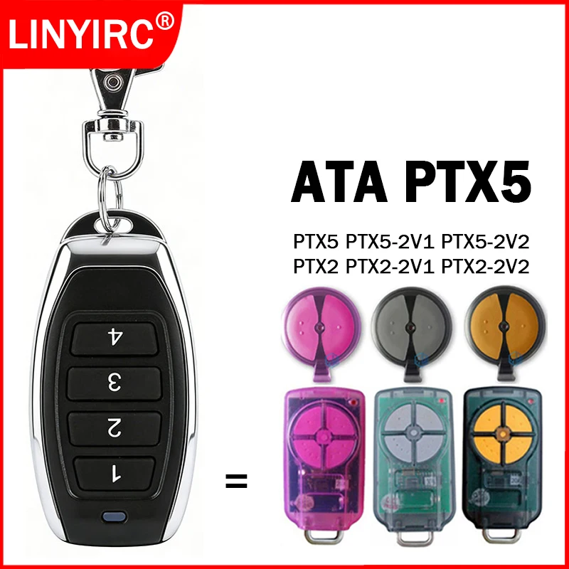 ATA PTX-5V2 PTX-5V1 PTX-5 PTX5 PTX-2V2 PTX-2V1 PTX-2 PTX2 Remote Control Garage Door Opener 433.92MHz for Electric Gate Control