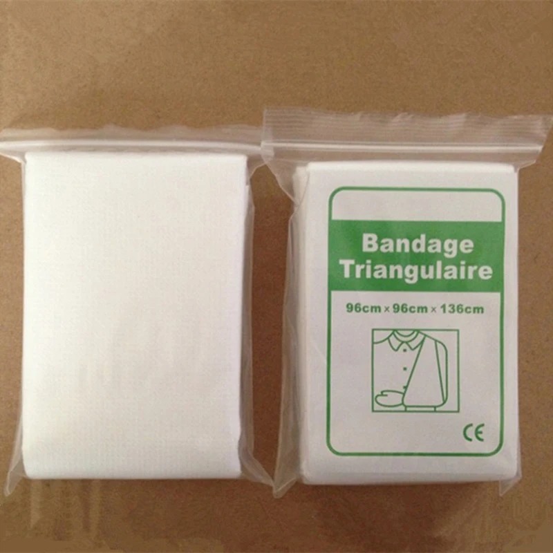 Outdoor Emergency Self-rescue Survival Triangular Bandage Bandaging Bandage Hemostatic Non-woven Fabric 96x96x136cm