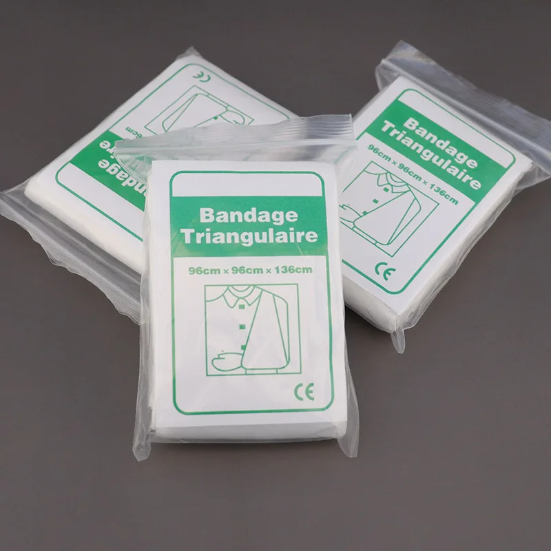 Outdoor Emergency Self-rescue Survival Triangular Bandage Bandaging Bandage Hemostatic Non-woven Fabric 96x96x136cm