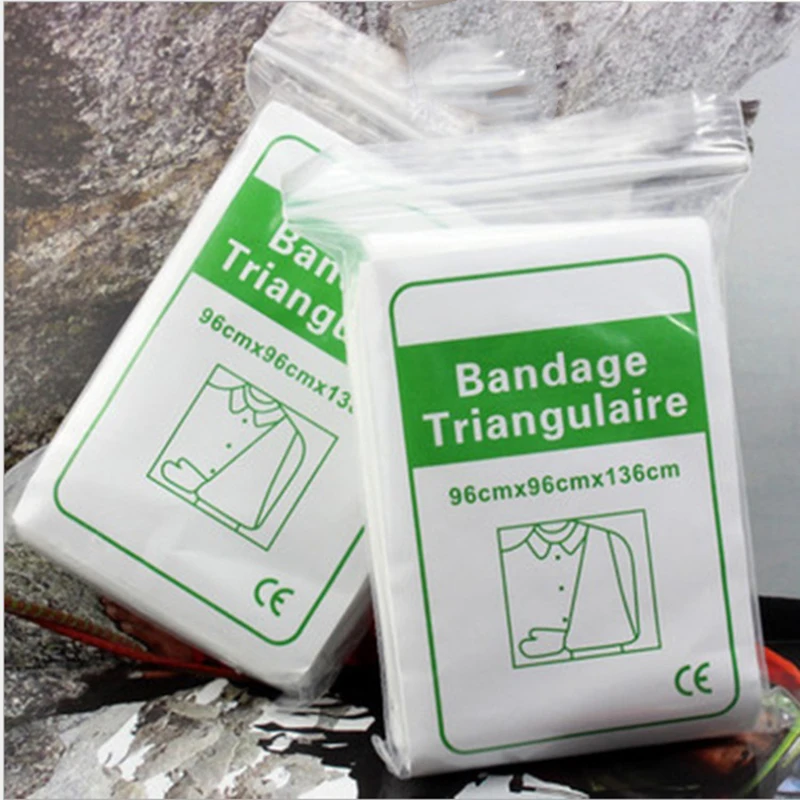 Outdoor Emergency Self-rescue Survival Triangular Bandage Bandaging Bandage Hemostatic Non-woven Fabric 96x96x136cm