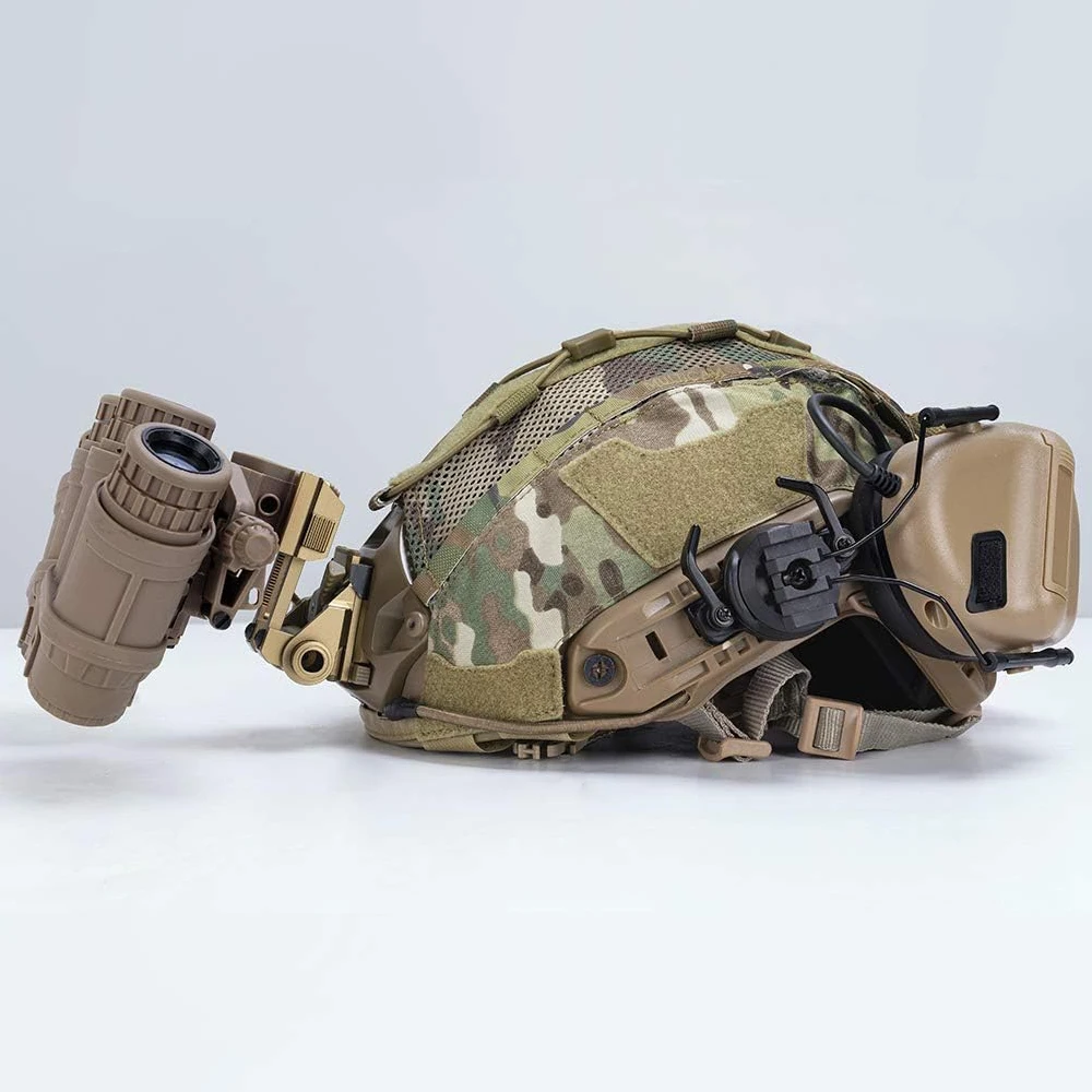BOOIU Tactical Helmet Cover for MH PJ BJ OPS-Core Fast Helmet Hunting CS Camo Airsoft Paintball Helmet Cover with Elastic Cord