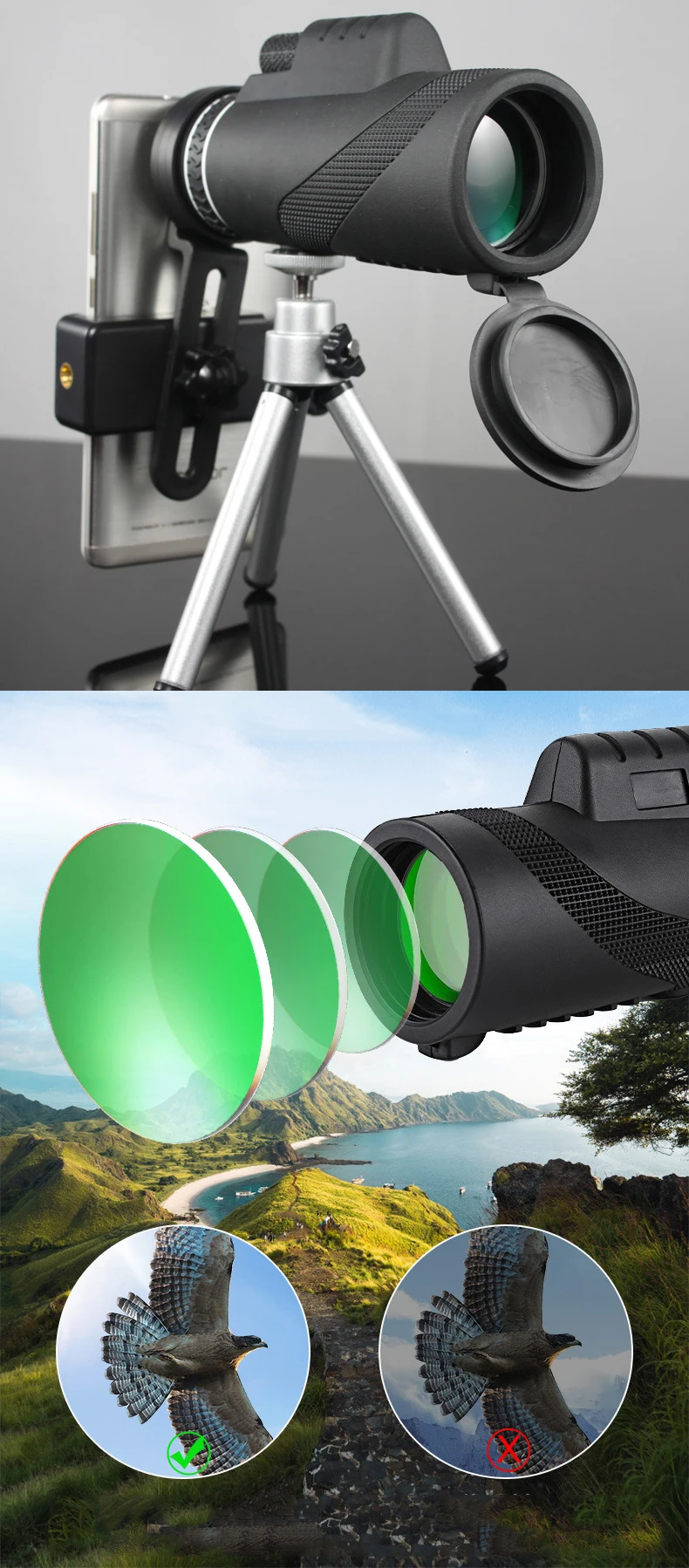 80x100 Portable Zoom HD 5000M Telescope Folding Long Distance Mini Powerful Telescope for Hunting Sports Outdoor Camping Travel