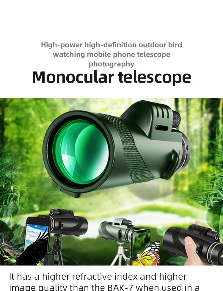 80x100 Portable Zoom HD 5000M Telescope Folding Long Distance Mini Powerful Telescope for Hunting Sports Outdoor Camping Travel