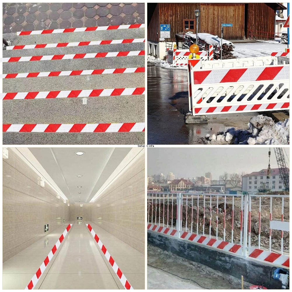 5cm/10cm/15cm/20cm*5M Reflective Adhesive Tape Left Or Right Twill White-Red Strips Waterproof Safety Reflectors Sticker For Car