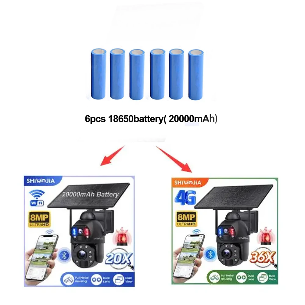 SHIWOJIA Solar Panels Suitable for Outdoor Solar Cameras