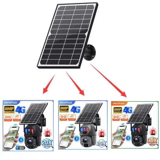 SHIWOJIA Solar Panels Suitable for Outdoor Solar Cameras