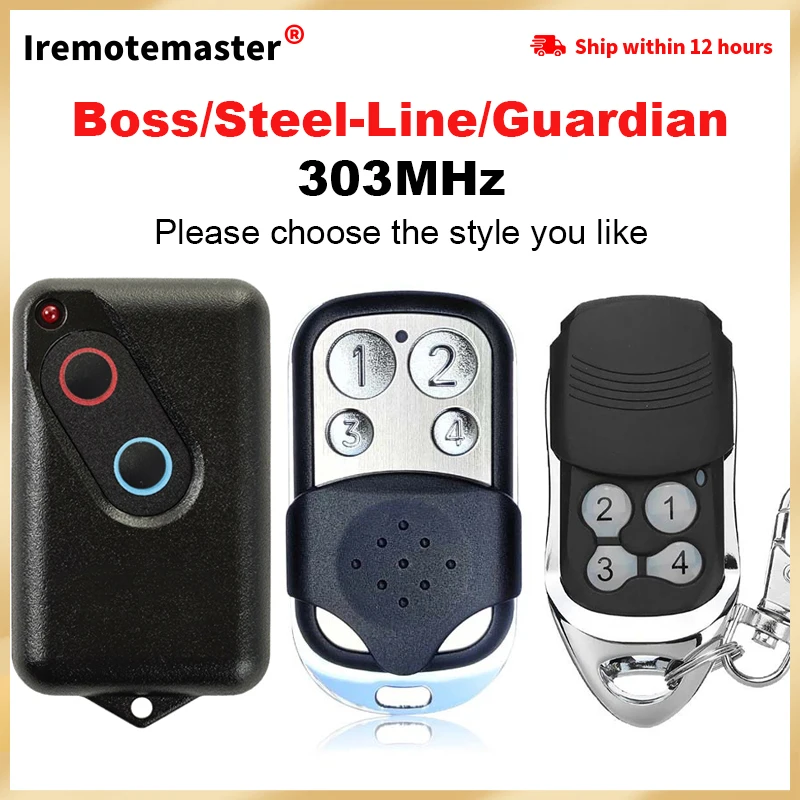 Replacement Boss Steel-Line Guardian Garage Door Remote Control BOL4 BOL6 BOL9 BRD1 BRD9 2211-L (TX) 303mhz