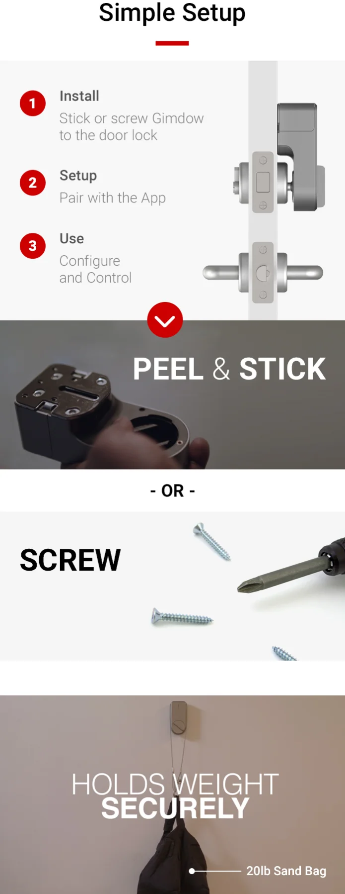 GIMDOW Smart Door Lock Hotel Apartment Intelligent Sticker Installation Bluetooth-Compatible Tuya Smart App Electronic Lock