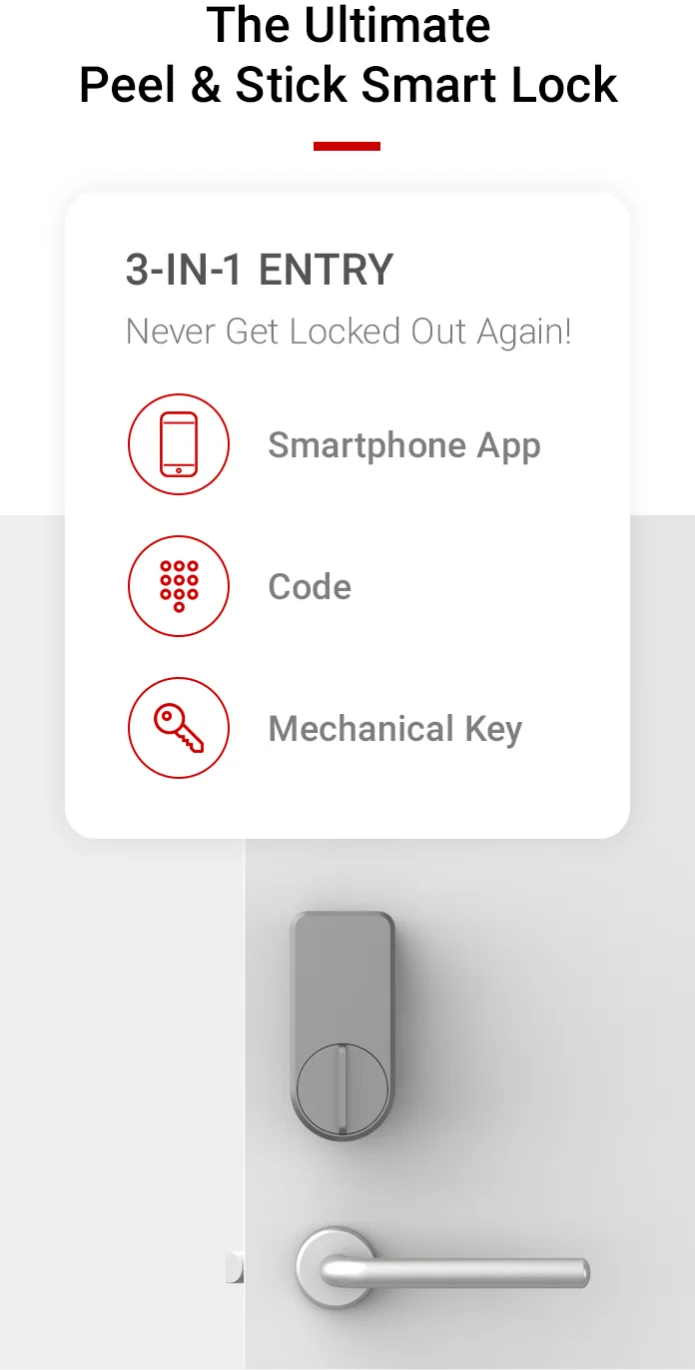 GIMDOW Smart Door Lock Hotel Apartment Intelligent Sticker Installation Bluetooth-Compatible Tuya Smart App Electronic Lock
