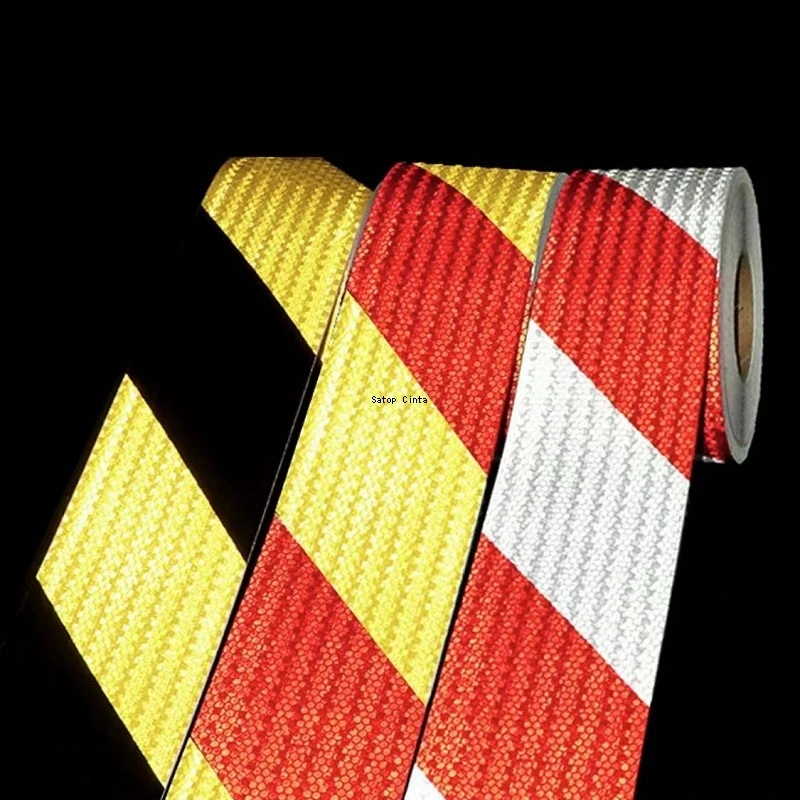 DIY 10CM*1M High Visibility Twill Reflective Tape Strip Self Adhesive Waterproof Warning Safety Reflector Sticker For Motorcycle