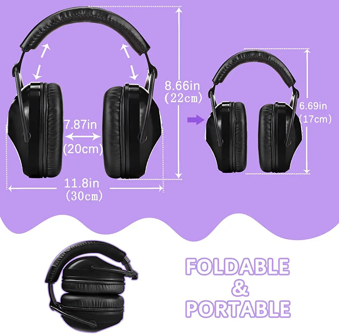 ZOHAN Kids Hearing Protection Passive Earmuffs Safety Earnmuff Headset Noise Reduction DIY Ear Defenders for Autism Children