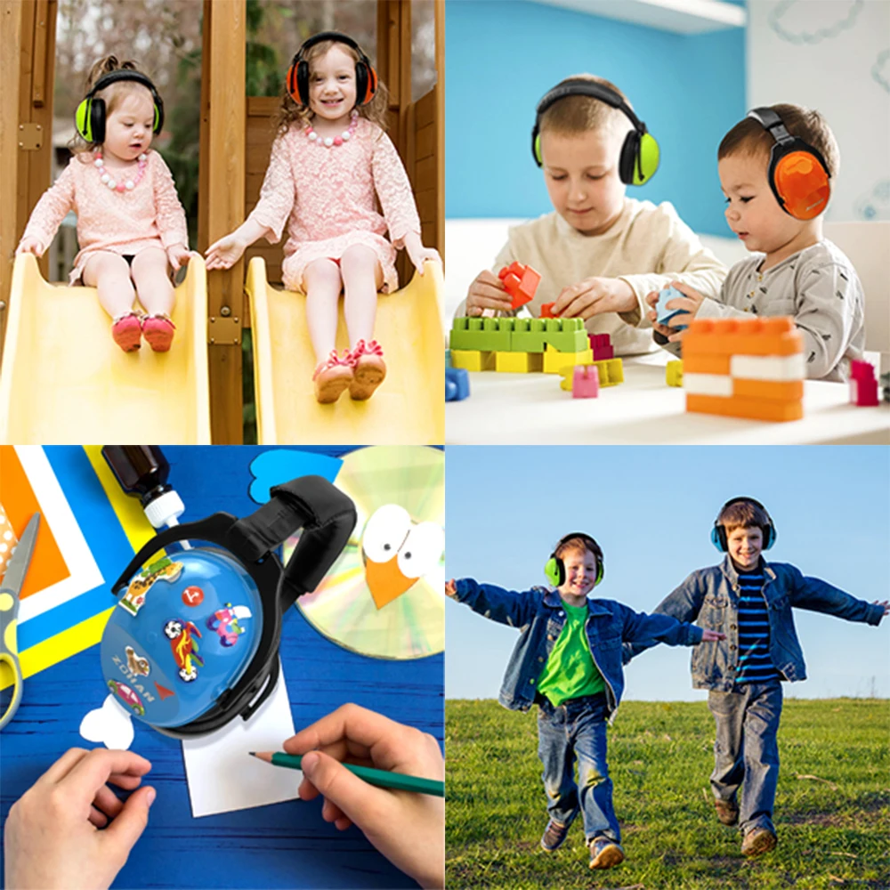 ZOHAN Kids Hearing Protection Passive Earmuffs Safety Earnmuff Headset Noise Reduction DIY Ear Defenders for Autism Children