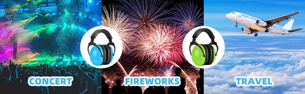 ZOHAN Kids Hearing Protection Passive Earmuffs Safety Earnmuff Headset Noise Reduction DIY Ear Defenders for Autism Children