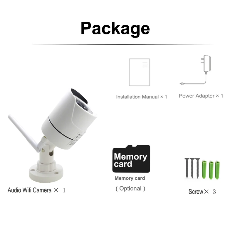 Bullet Camera WIFI Outdoor CCTV Security Video Surveillance Waterproof Wireless Infrared Home Audio IP Cameras Onvif Camhipro