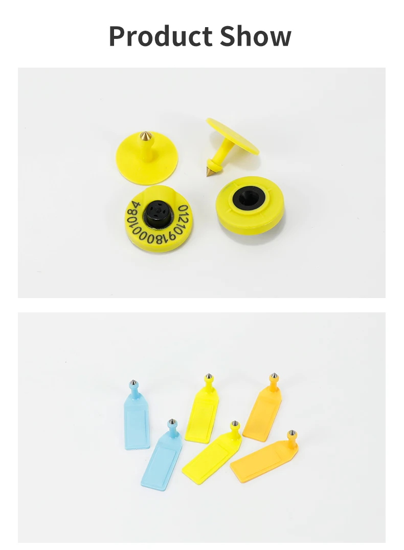 10pcs Pig Ear Tag 30mm Size Livestock Management UHF / LF RFID 860~960Mhz/ 134.2Khz Animal Ear Tags for Pig Farm