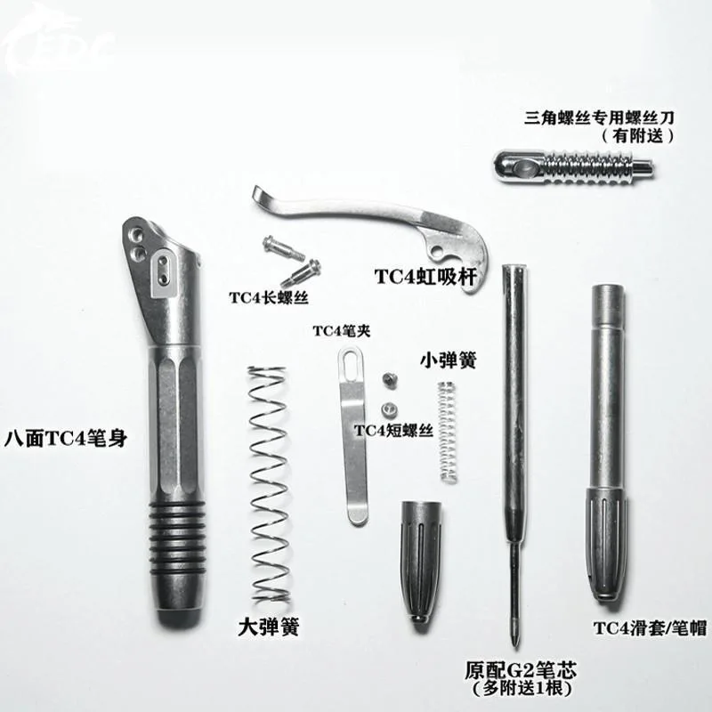 Microtech Titanium alloy Siphon Pen Tactical Pen Multi-functional Camping Self-defense Break Windows Pen Signature Pen For Man