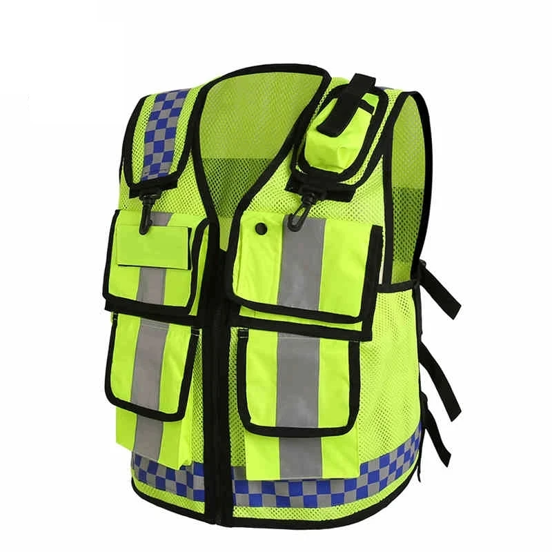 Work Clothing for Men Women Multi-Pocket Mesh Construction Traffic Working Vest Hi Vis Workwer