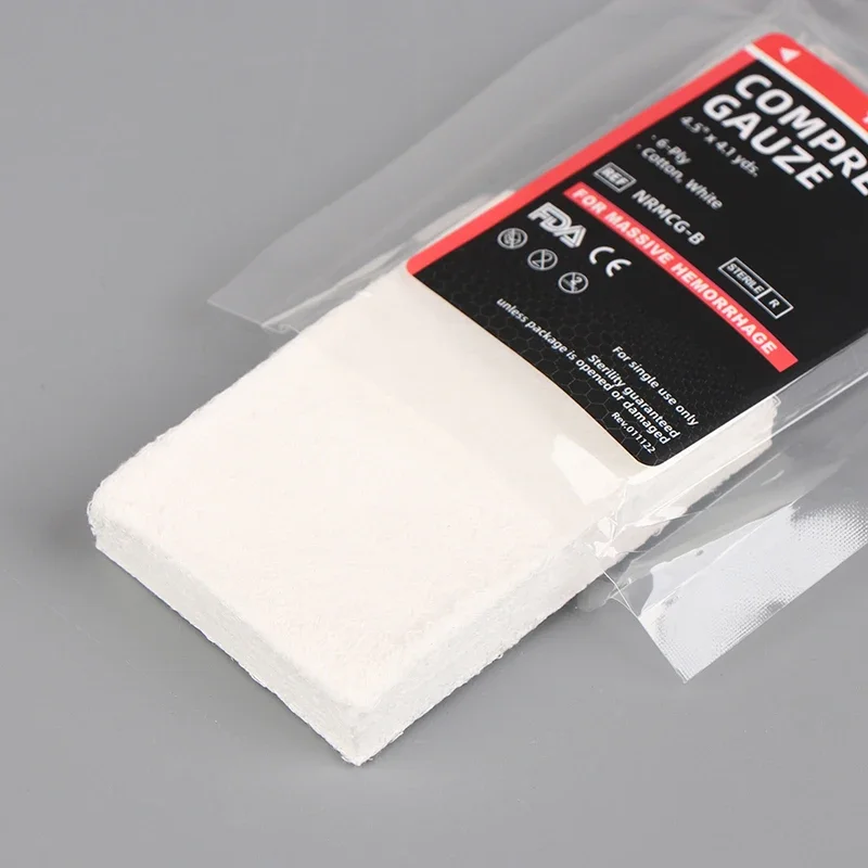 1Pc Medical Z-fold Sterile Compressed Gauze Vacuum-Sealed First Aid Gauze Pads Ideal for Wound Care and Emergency Kits