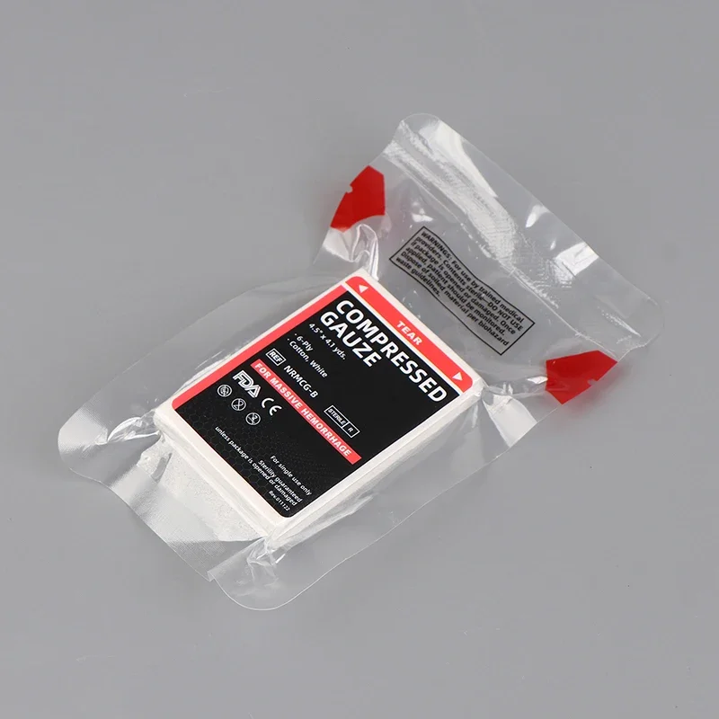 1Pc Medical Z-fold Sterile Compressed Gauze Vacuum-Sealed First Aid Gauze Pads Ideal for Wound Care and Emergency Kits