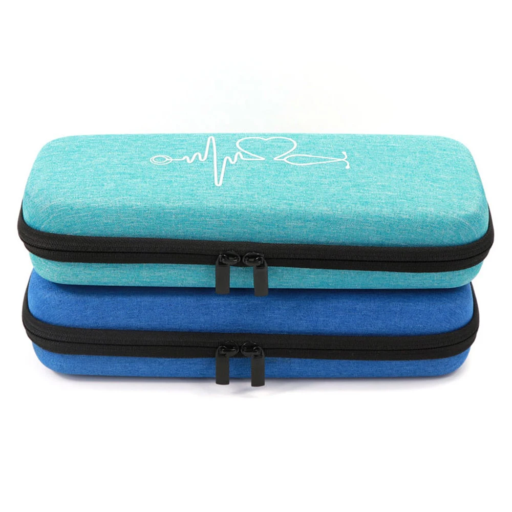 EVA Travel Portable Medical Stethoscope Storage Box First Aid Kit Mesh Pockets Case for 3M Littmann Cardiology III Stethoscope